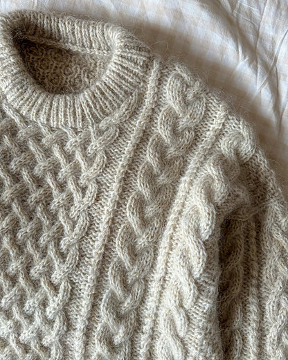 Mohair Cable Sweater Knitting Pattern