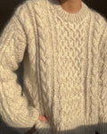 Mohair Cable Sweater Knitting Pattern