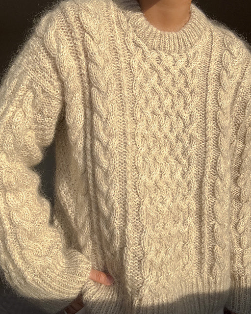 Mohair Cable Sweater Knitting Pattern