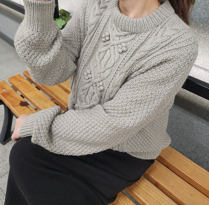 Bobble Sweater Knitting Pattern