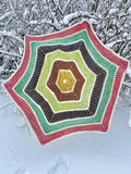 Striped Loop Blanket Knitting Pattern