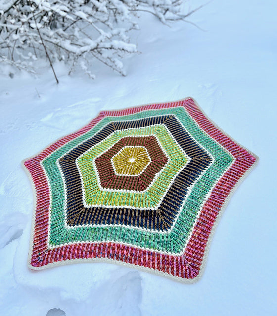 Striped Loop Blanket Knitting Pattern