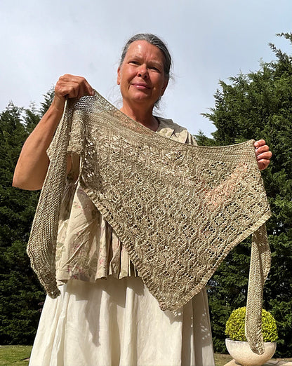 Flowing Lace Shawl Knitting Pattern