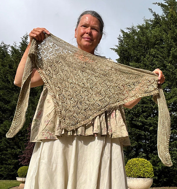 Flowing Lace Shawl Knitting Pattern