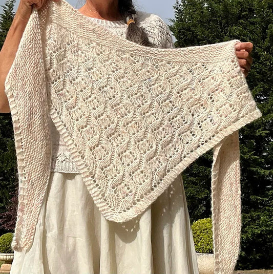 Flowing Lace Shawl Knitting Pattern
