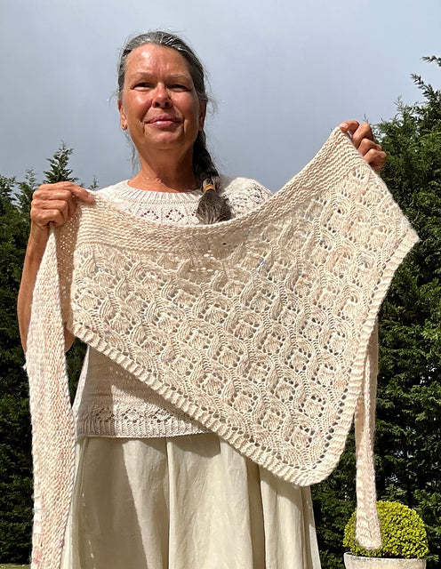 Flowing Lace Shawl Knitting Pattern