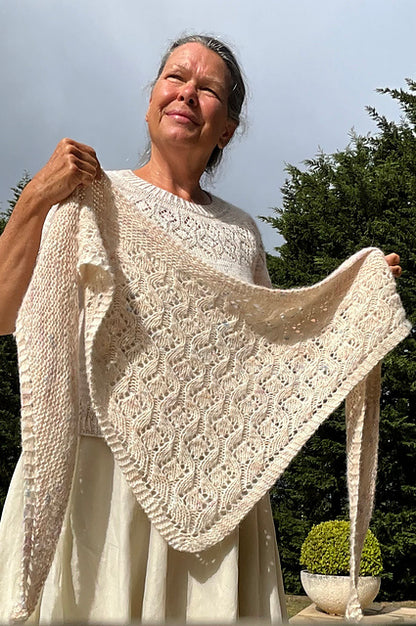 Flowing Lace Shawl Knitting Pattern