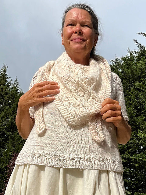 Flowing Lace Shawl Knitting Pattern