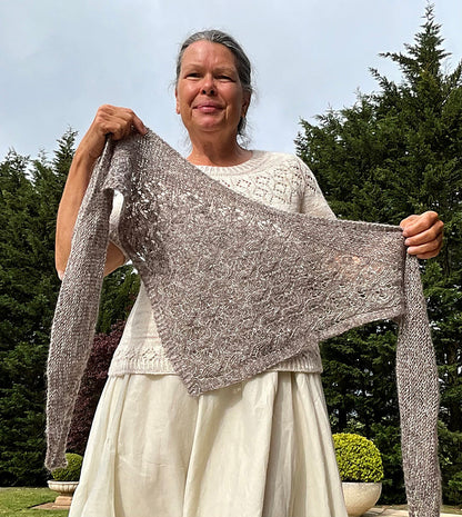 Flowing Lace Shawl Knitting Pattern
