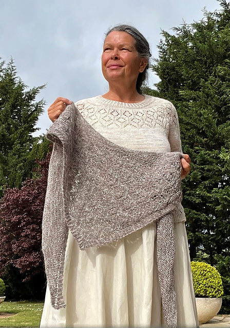 Flowing Lace Shawl Knitting Pattern