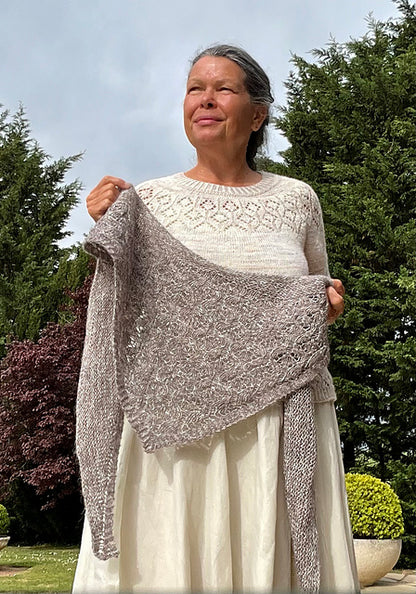 Flowing Lace Shawl Knitting Pattern