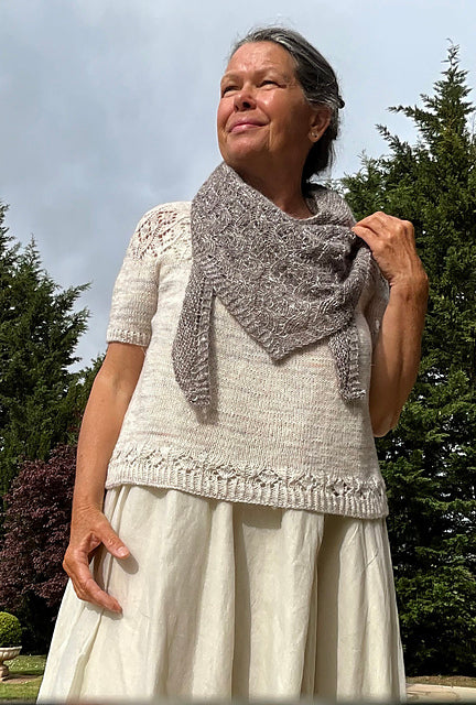 Flowing Lace Shawl Knitting Pattern