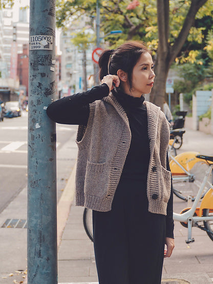 Hooded Vest Knitting Pattern