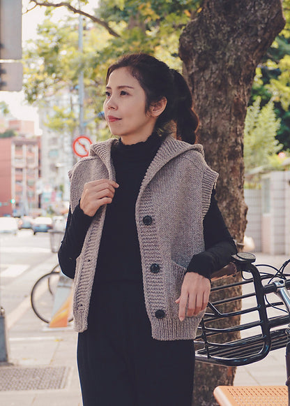 Hooded Vest Knitting Pattern
