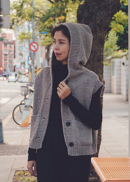 Hooded Vest Knitting Pattern