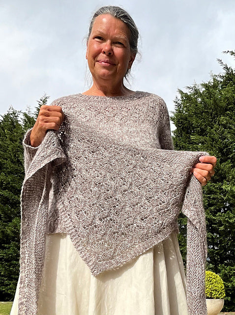 Flowing Lace Shawl Knitting Pattern