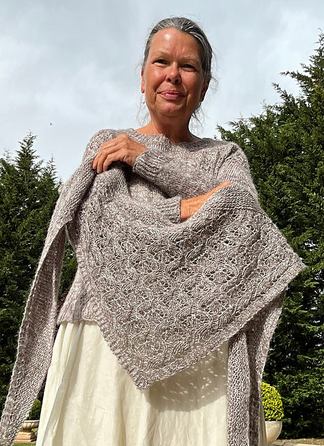 Flowing Lace Shawl Knitting Pattern