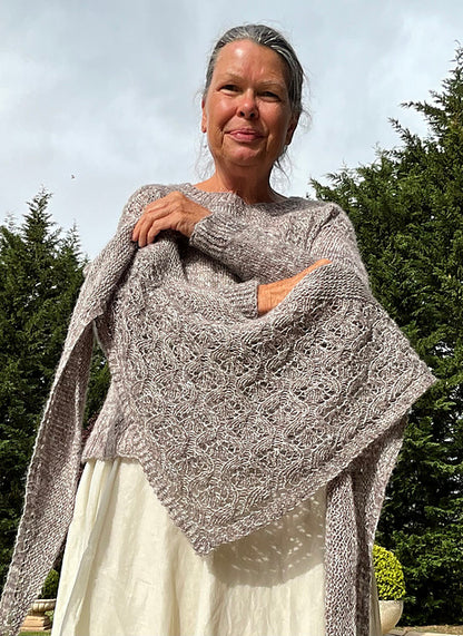 Flowing Lace Shawl Knitting Pattern