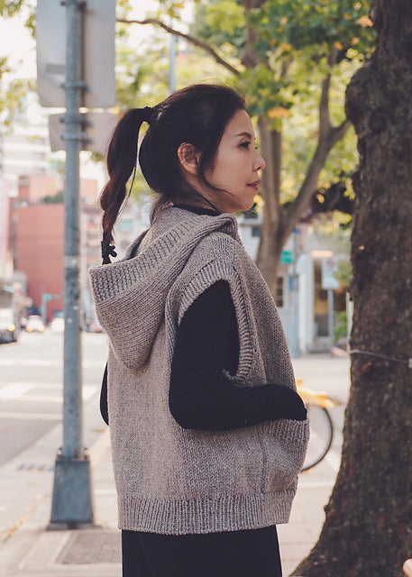 Hooded Vest Knitting Pattern