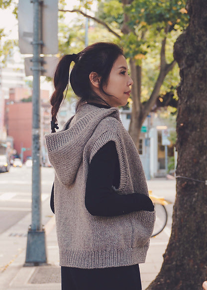Hooded Vest Knitting Pattern