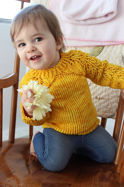 Kids Lace Sweater Knitting Pattern