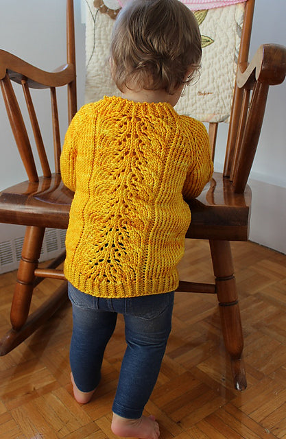 Kids Lace Sweater Knitting Pattern