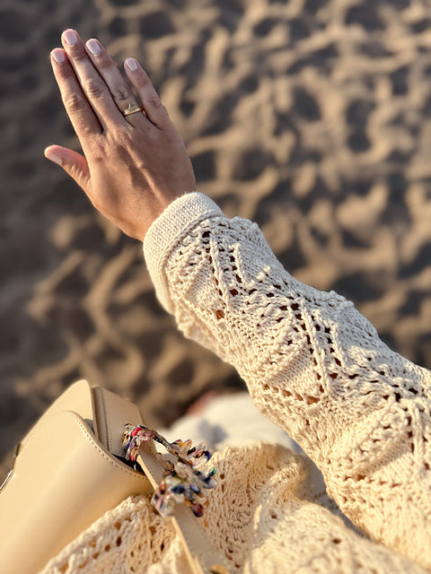 Drop Shoulders Sweater Knitting Pattern