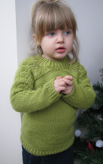 Kids Lace Sweater Knitting Pattern