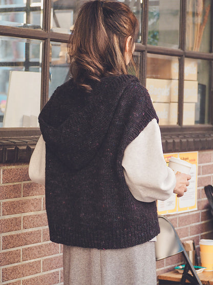 Hooded Vest Knitting Pattern