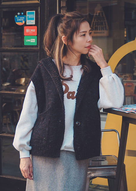 Hooded Vest Knitting Pattern