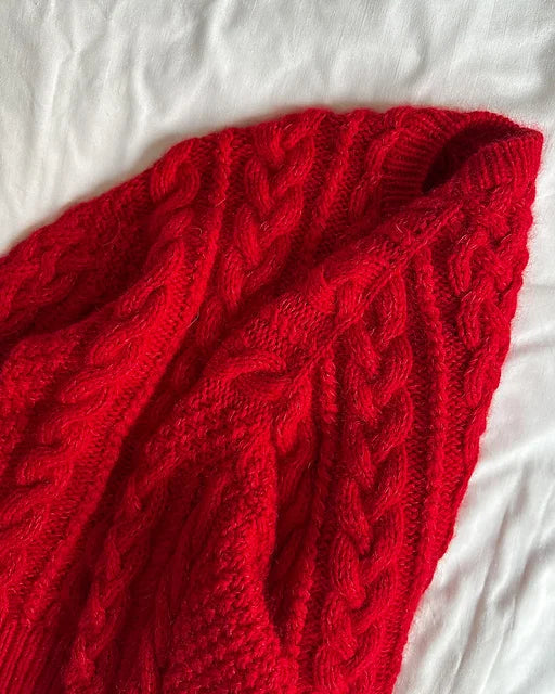 Mohair Cable Sweater Knitting Pattern