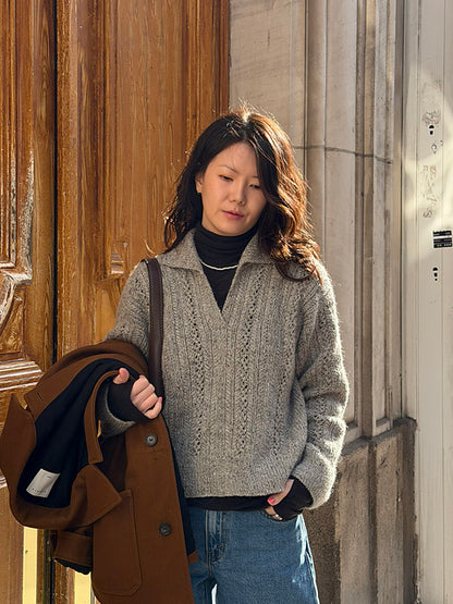 Textured Polo Knitting Pattern
