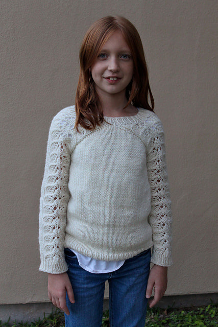 Kids Lace Sweater Knitting Pattern