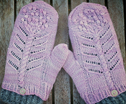 Beaded Lace Mittens Knitting Pattern