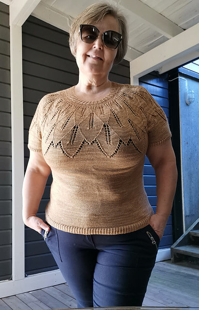 Leaf Tee Knitting Pattern