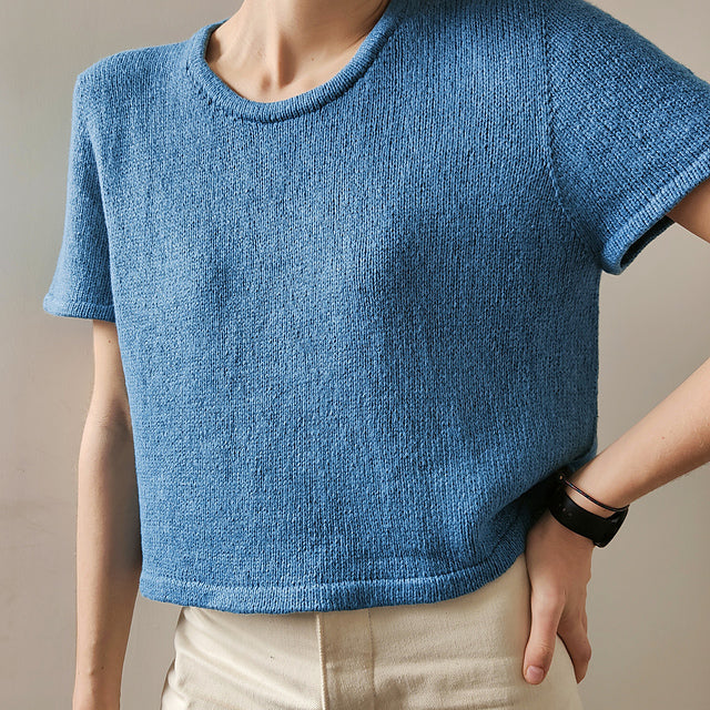 Contrast Tee Knitting Pattern