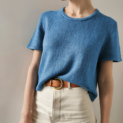 Contrast Tee Knitting Pattern