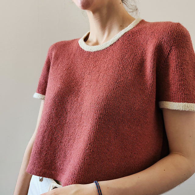 Contrast Tee Knitting Pattern
