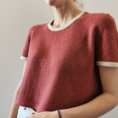 Contrast Tee Knitting Pattern