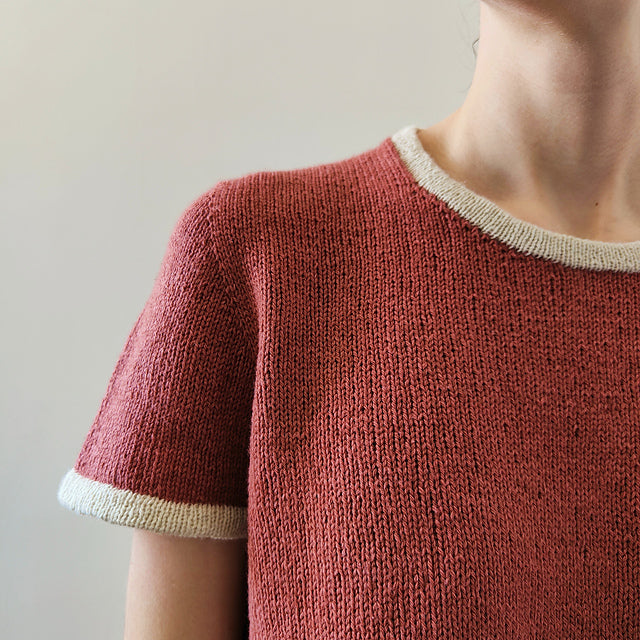 Contrast Tee Knitting Pattern