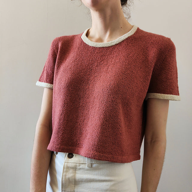 Contrast Tee Knitting Pattern