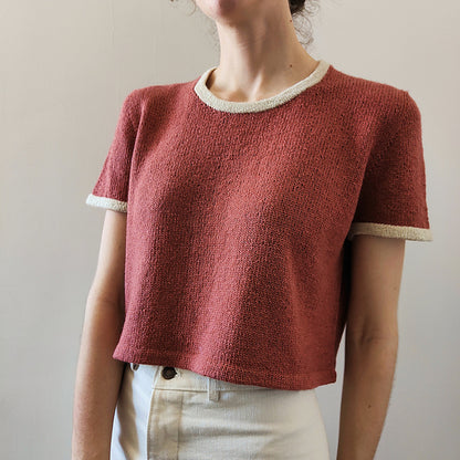 Contrast Tee Knitting Pattern