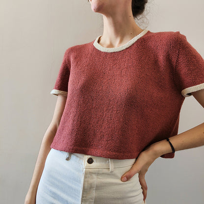Contrast Tee Knitting Pattern