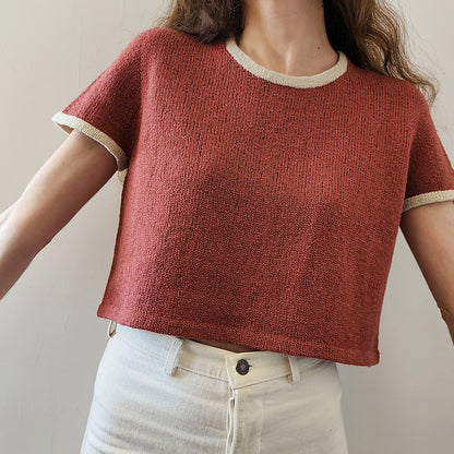 Contrast Tee Knitting Pattern