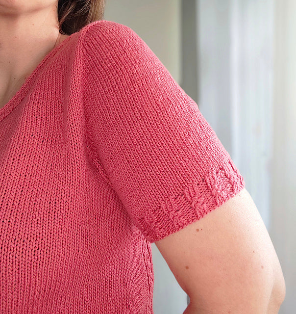 V Neck Tee Knitting Pattern