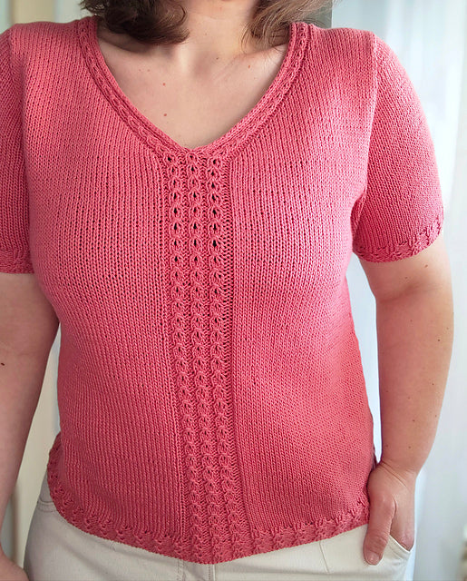 V Neck Tee Knitting Pattern