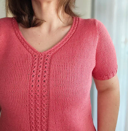 V Neck Tee Knitting Pattern