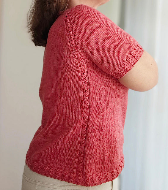 V Neck Tee Knitting Pattern