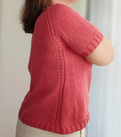 V Neck Tee Knitting Pattern