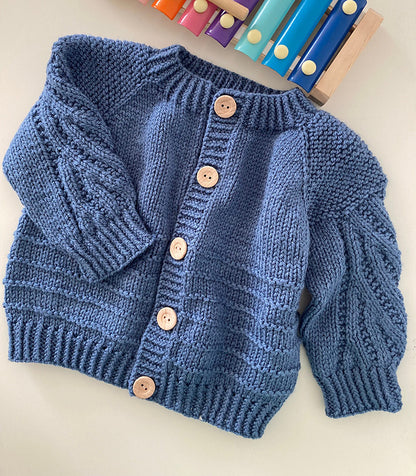 Striped Baby Cardigan Knitting Pattern